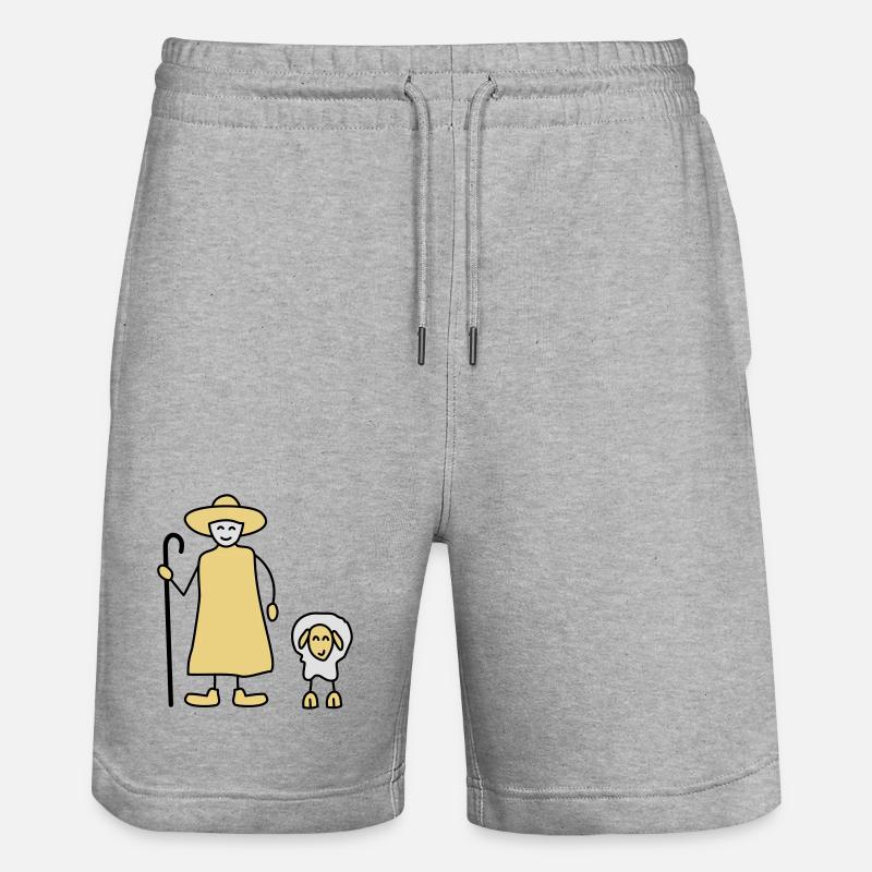 schaefer schafe tier beruf - Stanley/Stella Unisex Bio Joggingshorts Trainer  - Grau meliert