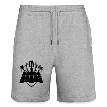 Bierbrauer Zunft, Brauer Logo, Bier - Stanley/Stella Unisex Bio Joggingshorts Trainer  - Grau meliert - Vorne - Nik (191cm) & Marisol (170cm)