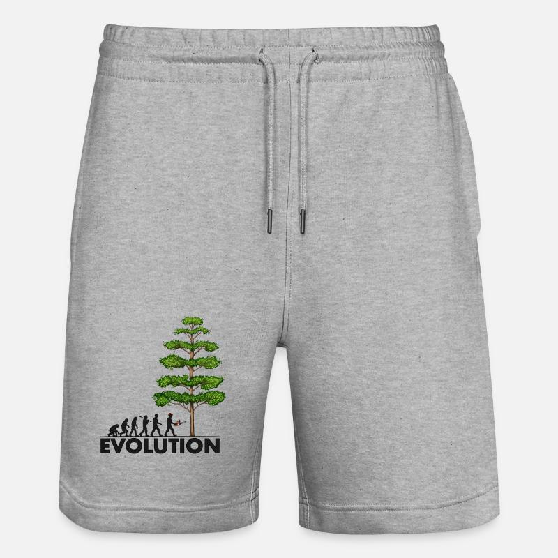 Tronçonneuse Evolution Grey Big Tree - Short de jogging bio TRAINER Stanley/Stella unisexe - gris chiné