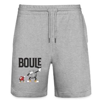 Dabbing Boulekugeln für Bouler boulen Boulesport - Stanley/Stella Unisex Bio Joggingshorts Trainer  - Grau meliert - Vorne - Nik (191cm) & Marisol (170cm)