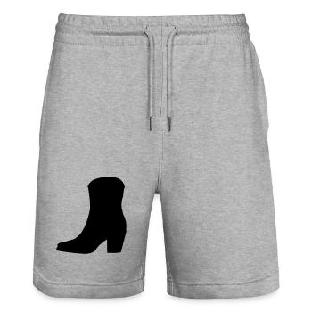 ladies western boot - Stanley/Stella Trainer Unisex Organic Jogging Shorts - heather grey - Front - Nik (191cm) & Marisol (170cm)