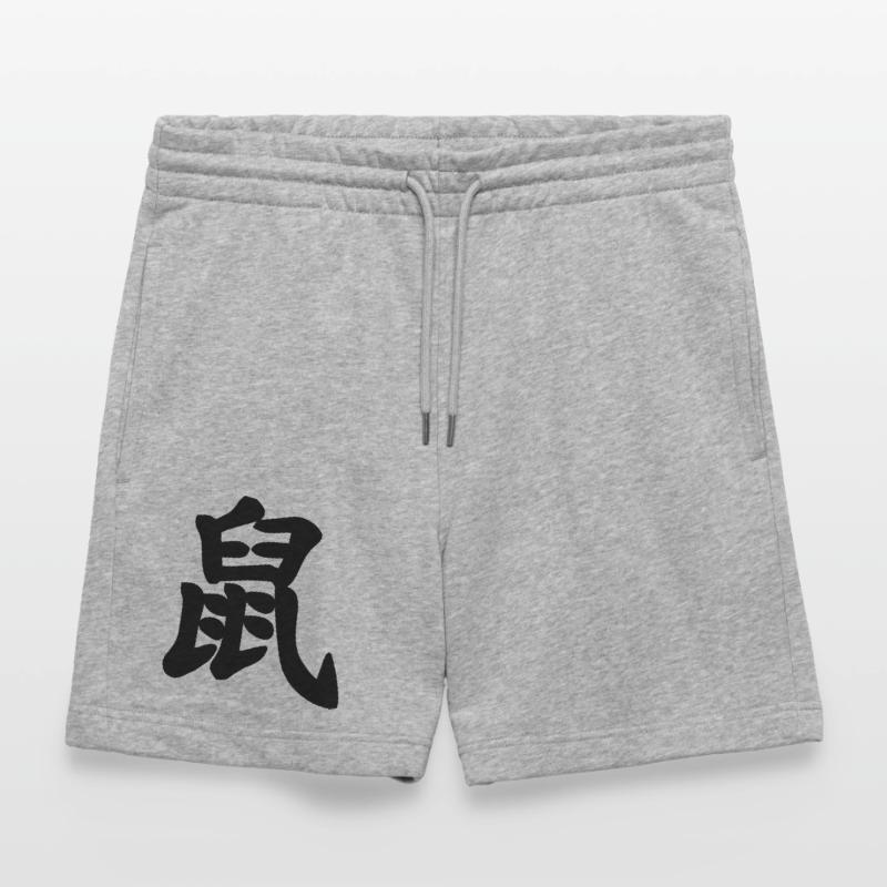 Chinese script rat shadow image Stanley/Stella Trainer Unisex Organic Jogging Shorts