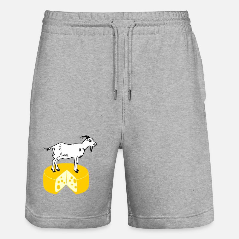 Blanc de chèvre sur fromage - Short de jogging bio TRAINER Stanley/Stella unisexe - gris chiné