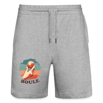 Boules de boule pour Bouler Boccia Jeu Botcha Boule - Short de jogging bio TRAINER Stanley/Stella unisexe - gris chiné - Devant - Nik (191cm) & Marisol (170cm)