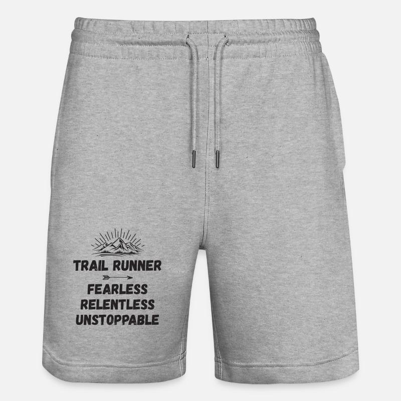 Trail Runner - Intrépide. Implacable. Imparable. - Short de jogging bio TRAINER Stanley/Stella unisexe - gris chiné