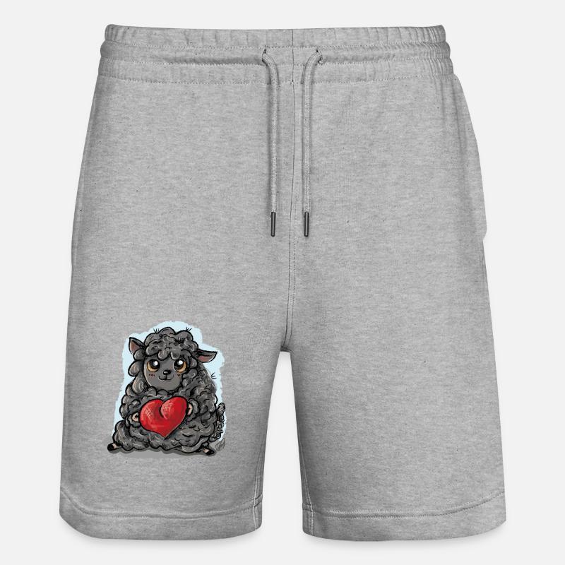 Mouton noir - Short de jogging bio TRAINER Stanley/Stella unisexe - gris chiné