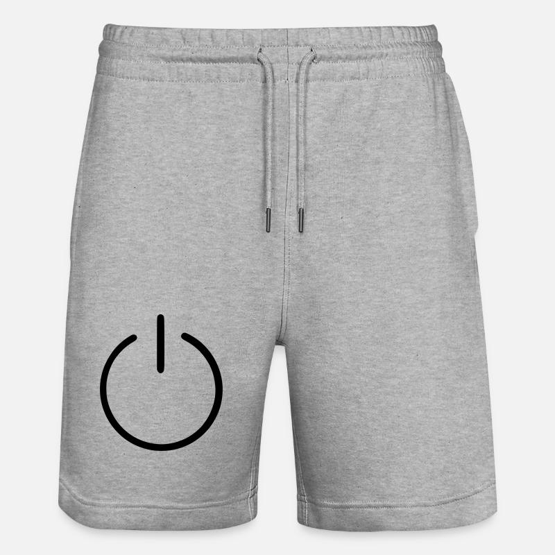 Un bouton Us Off - Short de jogging bio TRAINER Stanley/Stella unisexe - gris chiné