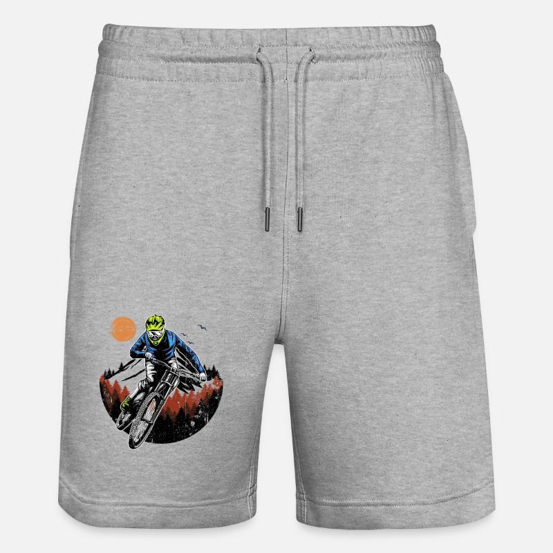 Cavalier de la crête de minuit - Short de jogging bio TRAINER Stanley/Stella unisexe - gris chiné