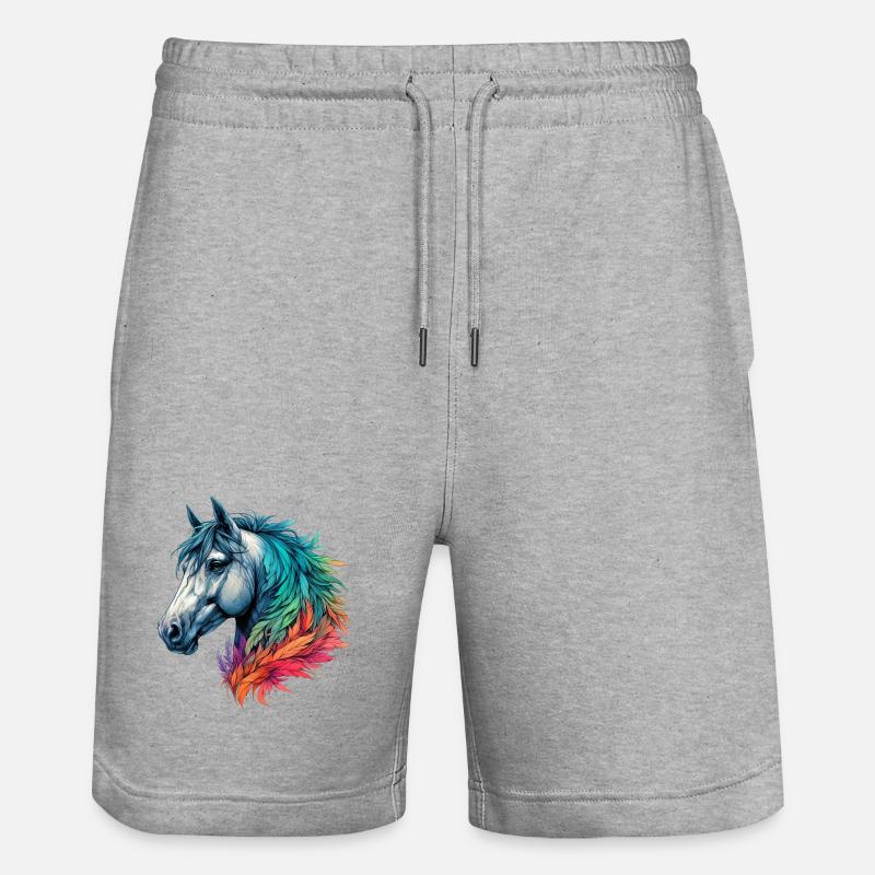 Cheval - Short de jogging bio TRAINER Stanley/Stella unisexe - gris chiné