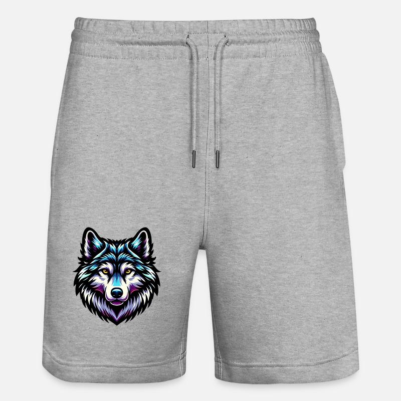 Wolf - Stanley/Stella Unisex Bio Joggingshorts Trainer - Grau meliert