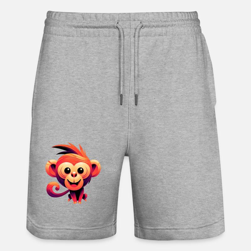 Singe - Short de jogging bio TRAINER Stanley/Stella unisexe - gris chiné