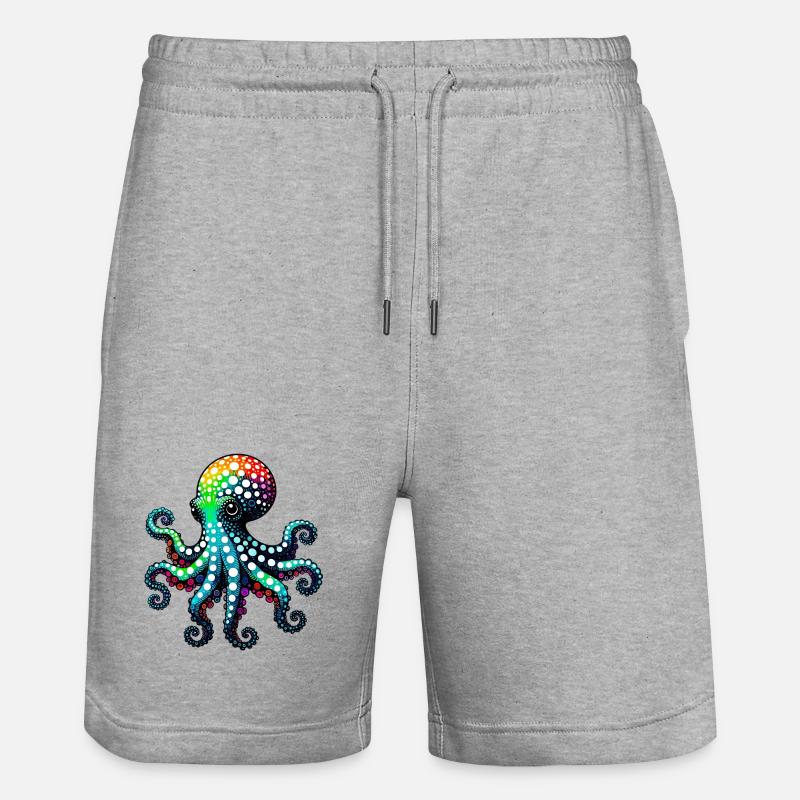 Pieuvre - Short de jogging bio TRAINER Stanley/Stella unisexe - gris chiné