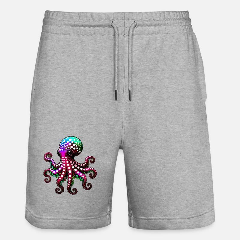 Pieuvre - Short de jogging bio TRAINER Stanley/Stella unisexe - gris chiné