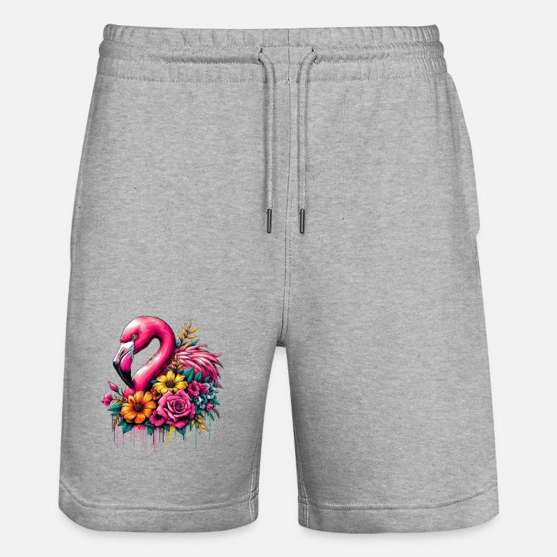 Flamant - Short de jogging bio TRAINER Stanley/Stella unisexe - gris chiné