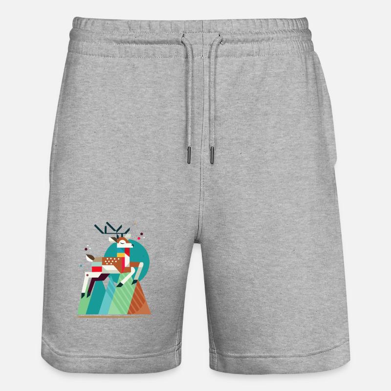Cerf majestueux – unique et élégant - Short de jogging bio TRAINER Stanley/Stella unisexe - gris chiné
