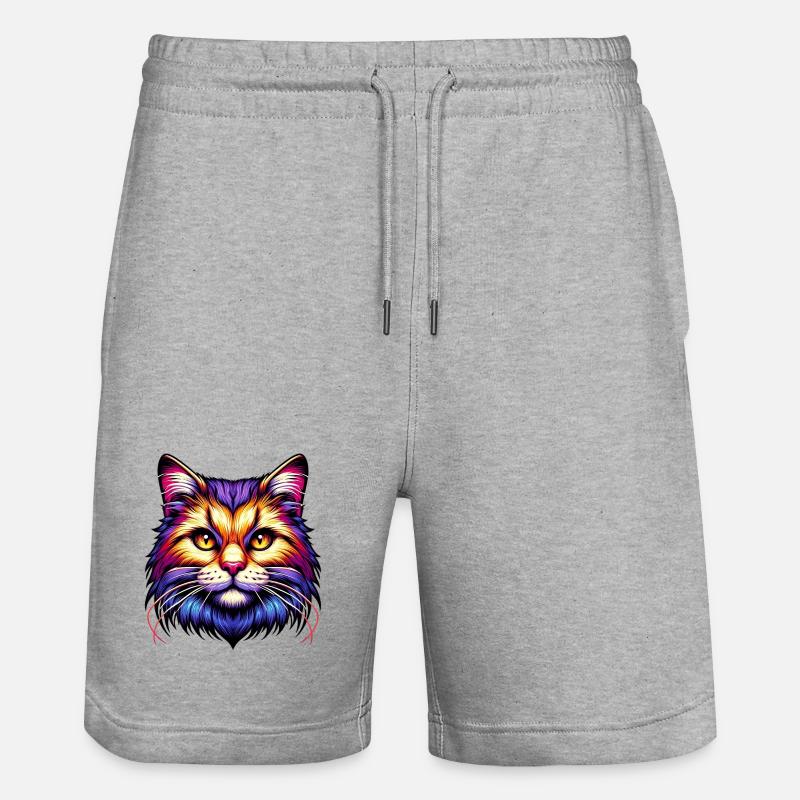 Chat - Short de jogging bio TRAINER Stanley/Stella unisexe - gris chiné