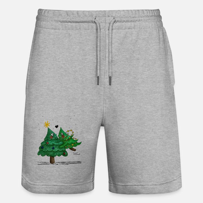 De jolis sapins de Noël - Short de jogging bio TRAINER Stanley/Stella unisexe - gris chiné