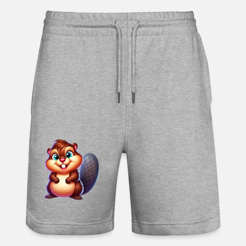 Castor - Short de jogging bio TRAINER Stanley/Stella unisexe - gris chiné