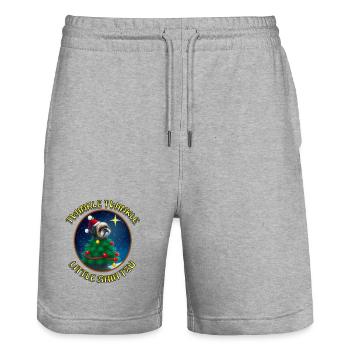Twinkle Twinkle Little Shih Tzu - Stanley/Stella Trainer Unisex Organic Jogging Shorts - heather grey - Front - Nik (191cm) & Marisol (170cm)
