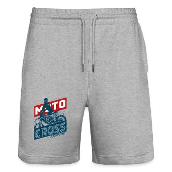Motocross Rider - MX Racing - Stanley/Stella Trainer Unisex Organic Jogging Shorts - heather grey - Front - Nik (191cm) & Marisol (170cm)