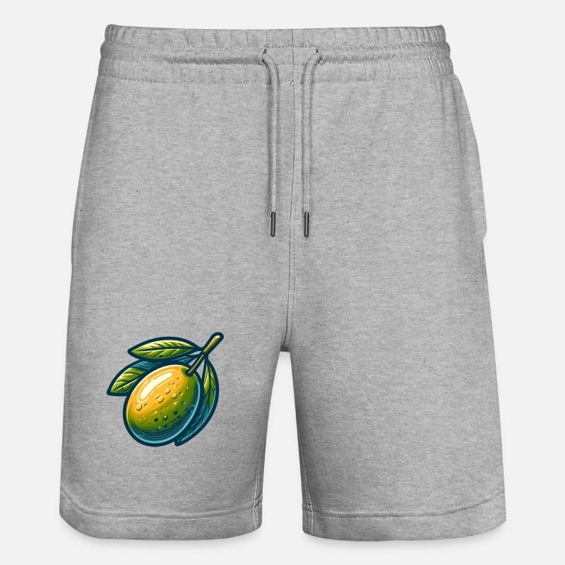 Olive Stylisé Vert Jaune - Short de jogging bio TRAINER Stanley/Stella unisexe - gris chiné