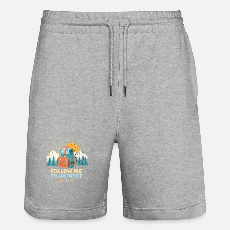 Aventure Randonnée avec Sac à Dos - Short de jogging bio TRAINER Stanley/Stella unisexe - gris chiné