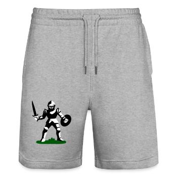 Ritter Spielzeug - Stanley/Stella Unisex Bio Joggingshorts Trainer  - Grau meliert - Vorne - Nik (191cm) & Marisol (170cm)