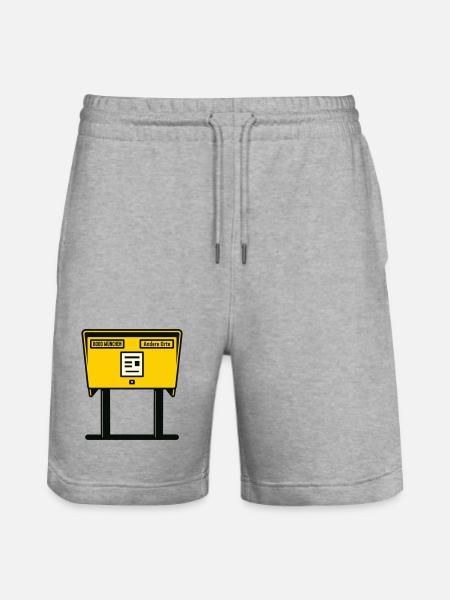 Munich Yellow Mailbox - Stanley/Stella Trainer Unisex Organic Jogging Shorts - heather grey