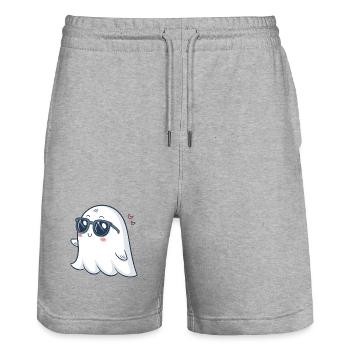 Fantôme chic lunettes soleil - Short de jogging bio TRAINER Stanley/Stella unisexe - gris chiné - Devant - Nik (191cm) & Marisol (170cm)