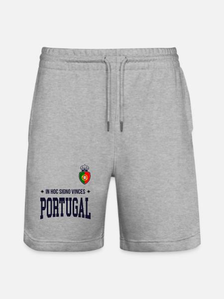 Portugalia Bold 2025 Koszulka Typograficzna - Ekologiczne spodenki dresowe typu unisex Stanley/Stella Trainer - szary melanż
