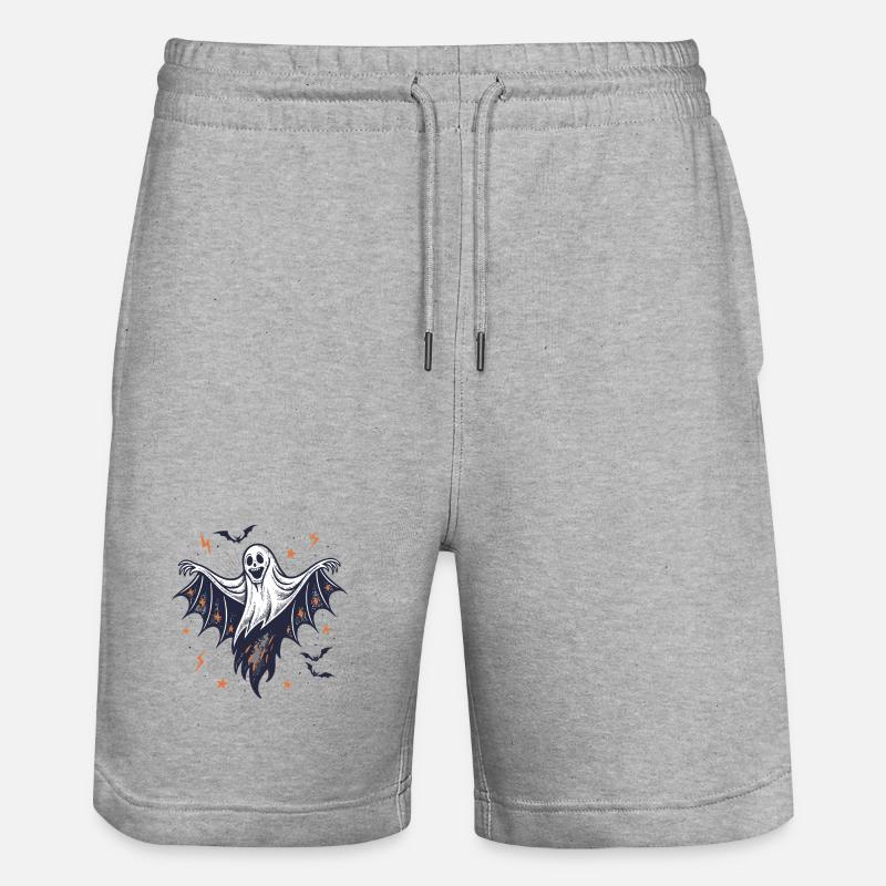 Fantôme Halloween Ailes Déployées - Short de jogging bio TRAINER Stanley/Stella unisexe - gris chiné