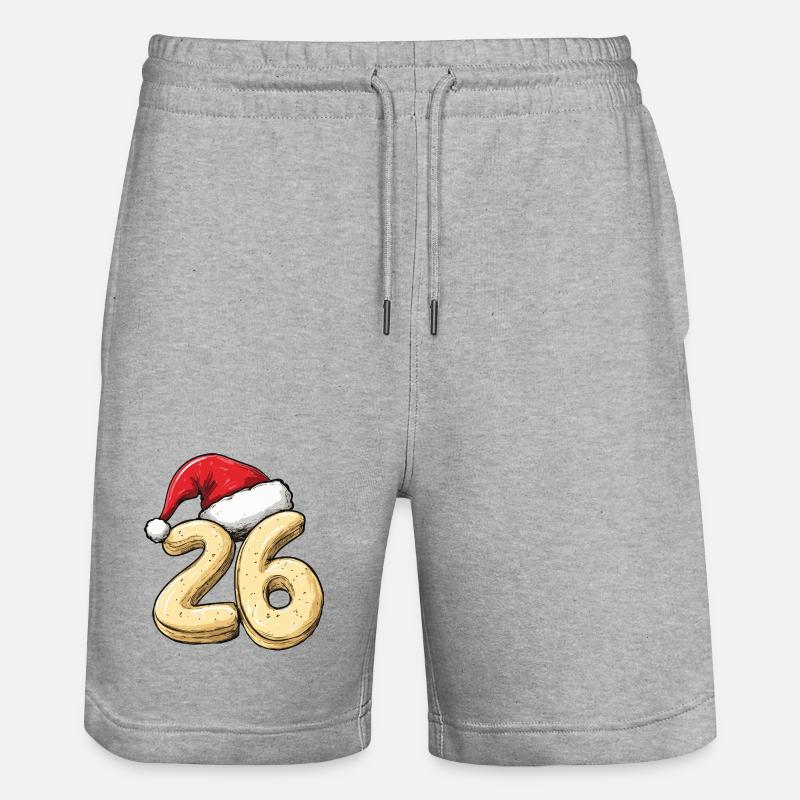 Biscuit de Noël à 26 chiffres - Short de jogging bio TRAINER Stanley/Stella unisexe - gris chiné