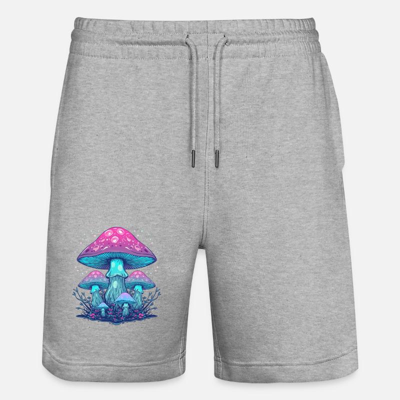 Champignons Néon Éthéré - Short de jogging bio TRAINER Stanley/Stella unisexe - gris chiné