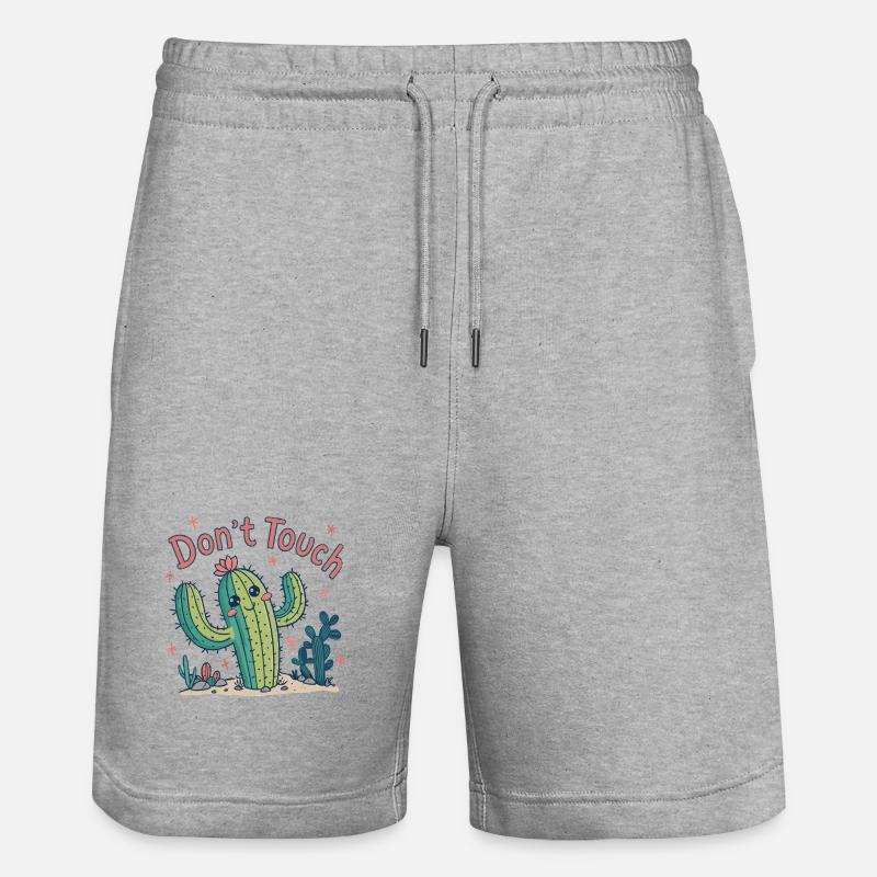 Cactus Dont Touch - Short de jogging bio TRAINER Stanley/Stella unisexe - gris chiné