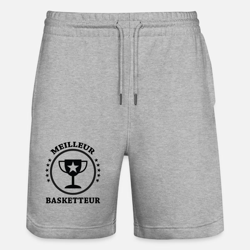 Meilleur Basketteur - Short de jogging bio TRAINER Stanley/Stella unisexe - gris chiné