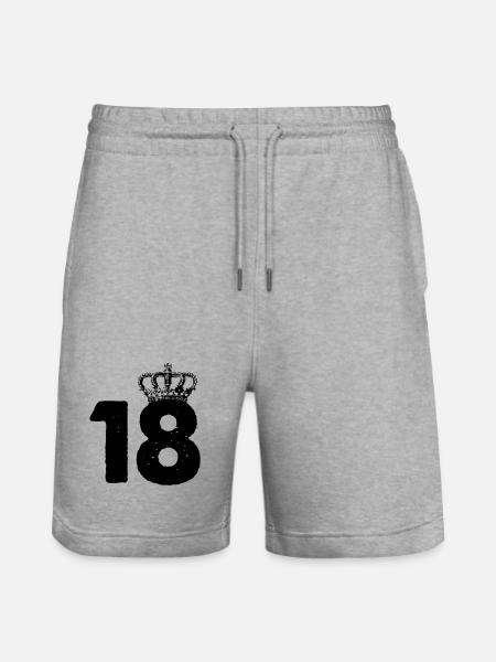 18 Crowns - Stanley/Stella Trainer Unisex Organic Jogging Shorts - heather grey