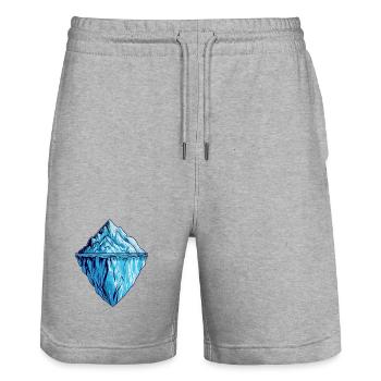 Der Eisberg, mehr als man denkt. - Stanley/Stella Trainer Unisex Organic Jogging Shorts - heather grey - Front - Nik (191cm) & Marisol (170cm)