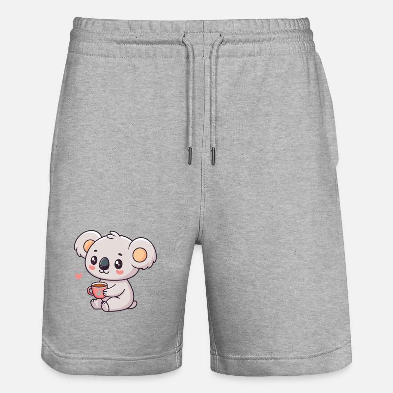 Koala Thé Doux - Short de jogging bio TRAINER Stanley/Stella unisexe - gris chiné