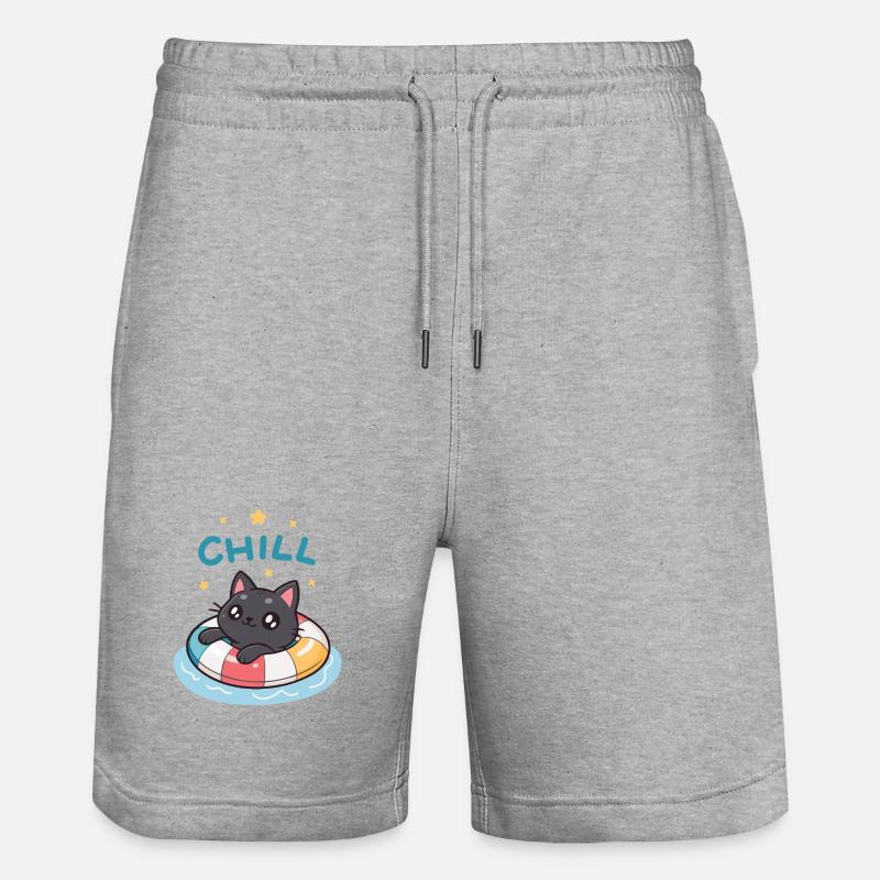 Chat Flottant Chill Bouée - Short de jogging bio TRAINER Stanley/Stella unisexe - gris chiné