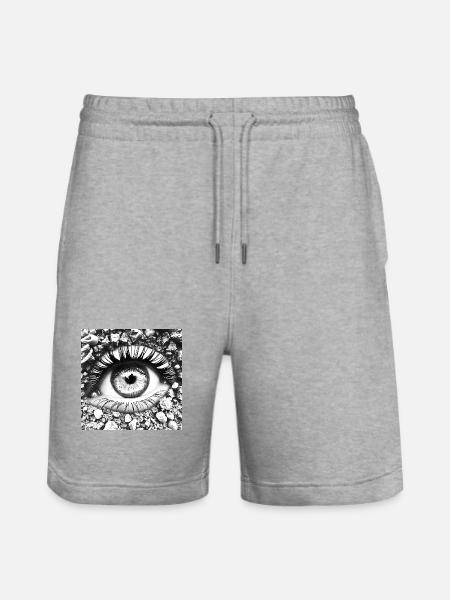 Stone Eye: View into the depths - Stanley/Stella Trainer Unisex Organic Jogging Shorts - heather grey