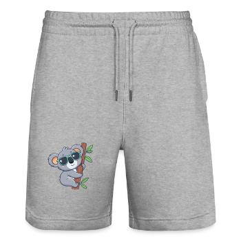 Koala Trendy Sunglasses - Stanley/Stella Trainer Unisex Organic Jogging Shorts - heather grey - Front - Nik (191cm) & Marisol (170cm)
