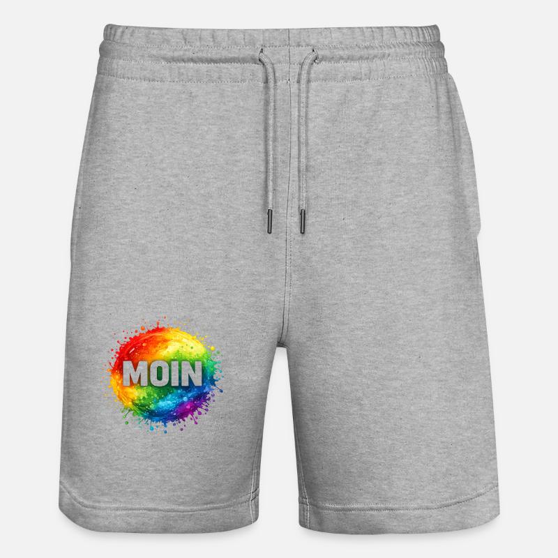 Moin dans la cascade arc-en-ciel - Short de jogging bio TRAINER Stanley/Stella unisexe - gris chiné