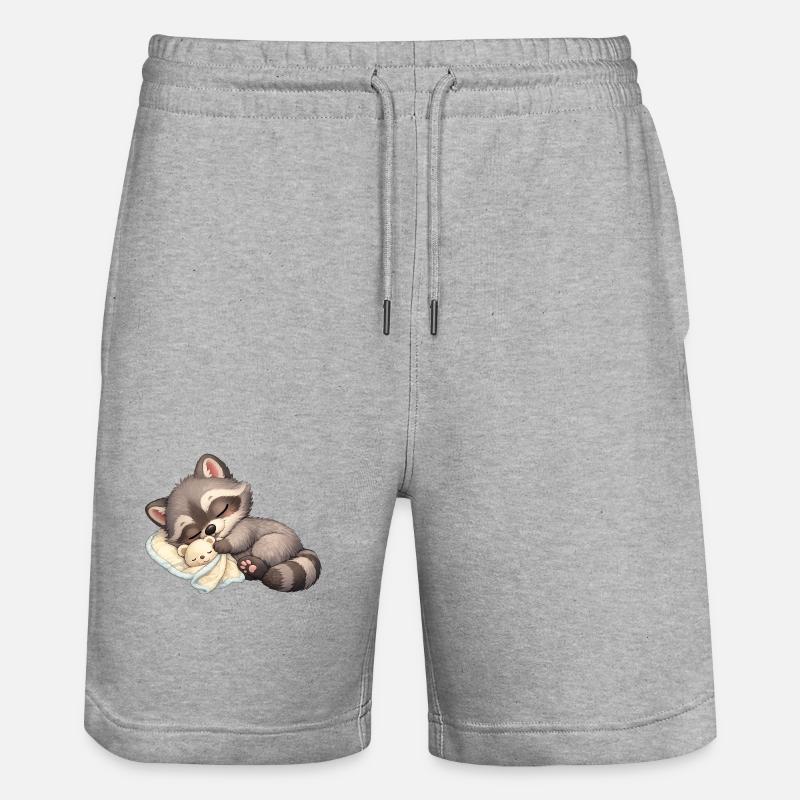 Bébé Oskar avec couette - Short de jogging bio TRAINER Stanley/Stella unisexe - gris chiné