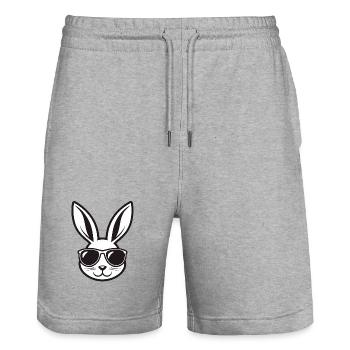 Kaninchen-Sonnenbrille - Stanley/Stella Unisex Bio Joggingshorts Trainer  - Grau meliert - Vorne - Nik (191cm) & Marisol (170cm)