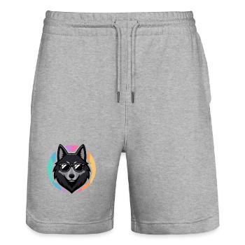 Wolf-Chic-Sonnenbrillen - Stanley/Stella Unisex Bio Joggingshorts Trainer  - Grau meliert - Vorne - Nik (191cm) & Marisol (170cm)