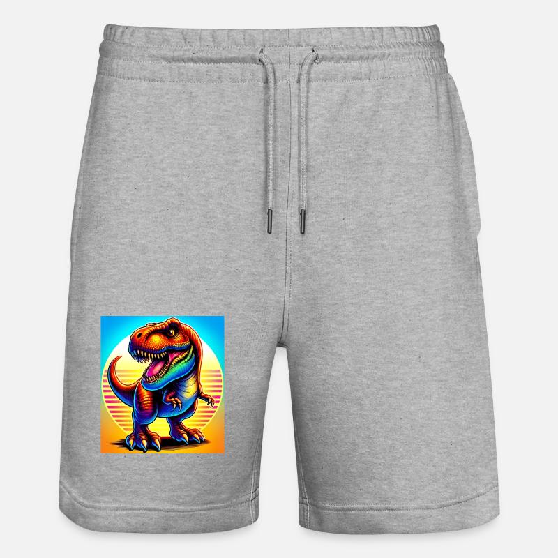 dinosaure - Short de jogging bio TRAINER Stanley/Stella unisexe - gris chiné