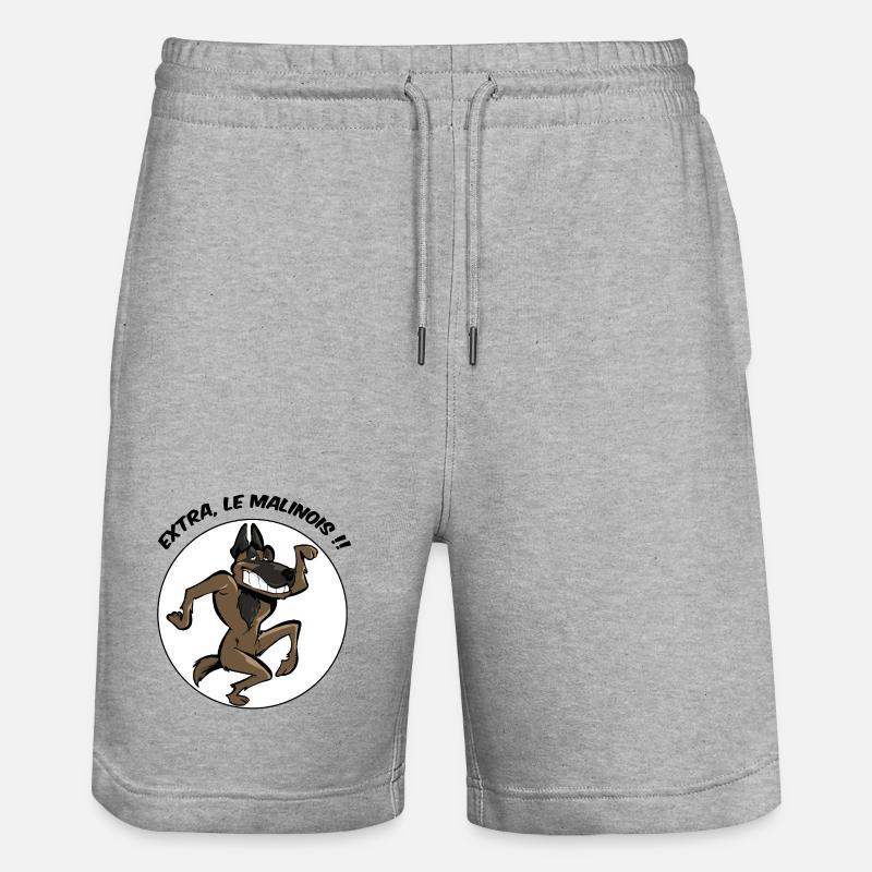 Extra, le malinois ! - Short de jogging bio TRAINER Stanley/Stella unisexe - gris chiné