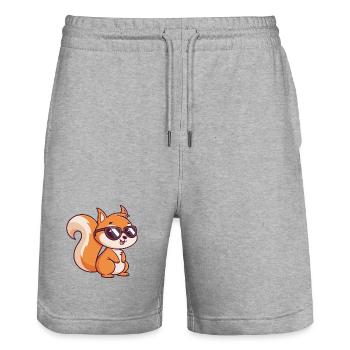 Schicke Eichhörnchen-Sonnenbrille - Stanley/Stella Unisex Bio Joggingshorts Trainer  - Grau meliert - Vorne - Nik (191cm) & Marisol (170cm)