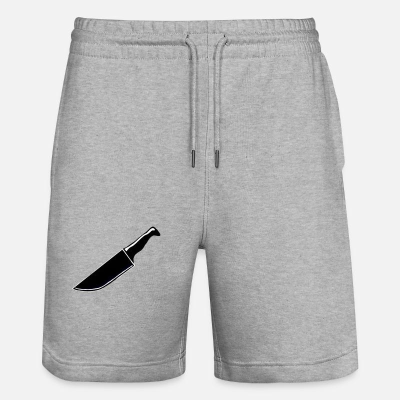 Sharp knife - Stanley/Stella Trainer Unisex Organic Jogging Shorts - heather grey