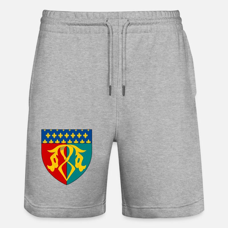 Blason du Multien - Short de jogging bio TRAINER Stanley/Stella unisexe - gris chiné